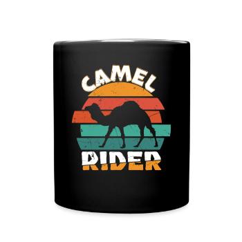 Camel Rider Vintage Distressed - Full Colour Mug - black - Front