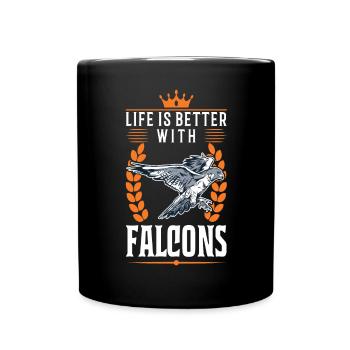 Life is better with Falken Falkner - Full Colour Mug - black - Front