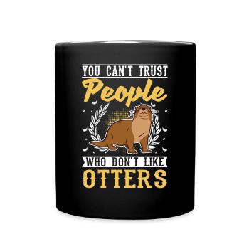 Otter Gift Otter Sea Otter - Full Colour Mug - black - Front