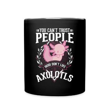 Axolotl Queue Cadeau Amphibien Axolotl - Mug uni - noir - Devant