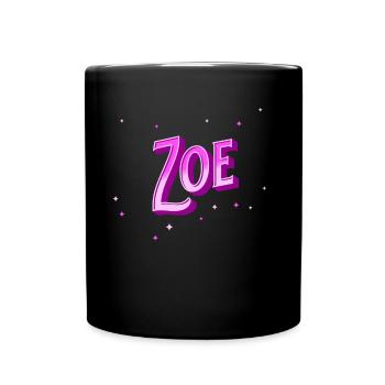 Zoe nom personnalisé - Mug uni - noir - Devant