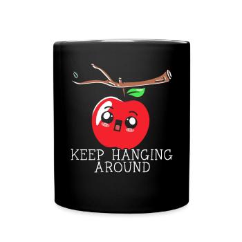 Keep Hanging Around Apple Fruit Lover Apple - Full Colour Mug - black - Front
