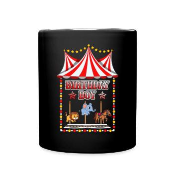 Karussell-geburtstags-party-geburtstags-junge - Tasse einfarbig - Schwarz - Vorne