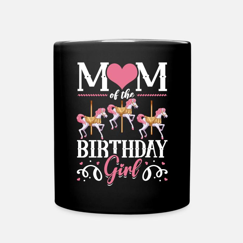 Karussell-geburtstagsfeier-mutter Des - Tasse einfarbig - Schwarz