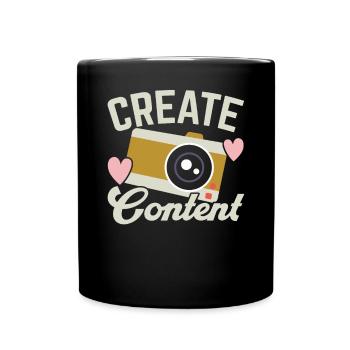 Créer un créateur de contenu influenceur sur les médias sociaux - Mug uni - noir - Devant