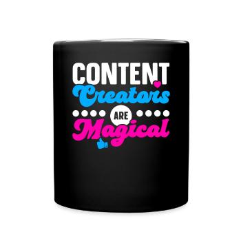 Inhaltsersteller sind magische Social-Media-Vlogger - Tasse einfarbig - Schwarz - Vorne
