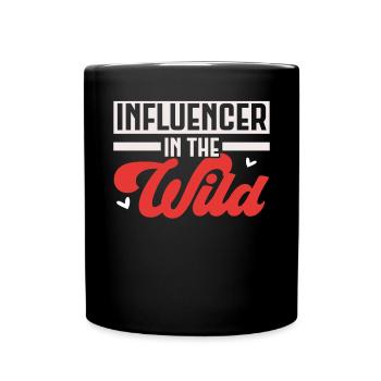 Influencer In The Wild Content Creator Vlogger - Tasse einfarbig - Schwarz - Vorne