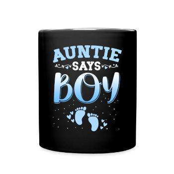 Tante dit que le sexe d’un garçon révèle un nouveau-né - Mug uni - noir - Devant