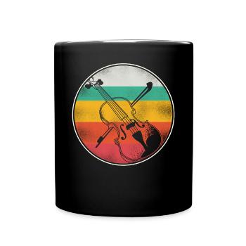 Violon Violoniste Rétro Vintage - Mug uni - noir - Devant