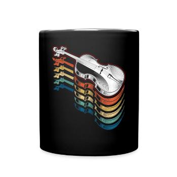 Violon Violoniste Rétro Vintage - Mug uni - noir - Devant