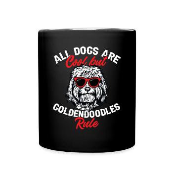 Goldendoodle Doodle Hund - Tasse einfarbig - Schwarz - Vorne