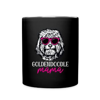 Goldendoodle Doodle Hund - Tasse einfarbig - Schwarz - Vorne