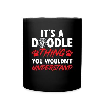 Goldendoodle Doodle Hund - Tasse einfarbig - Schwarz - Vorne