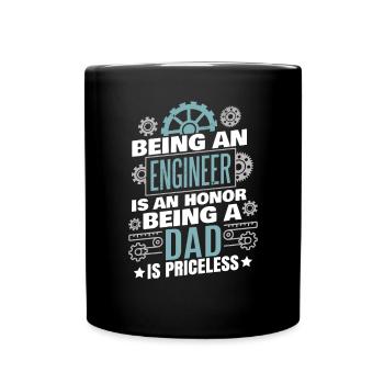 Science Papa Ingénieur - Mug uni - noir - Devant