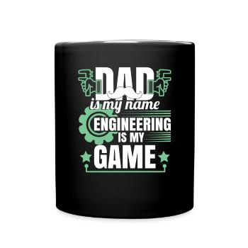 Funny Dad Engineering Humor - Full Colour Mug - black - Front