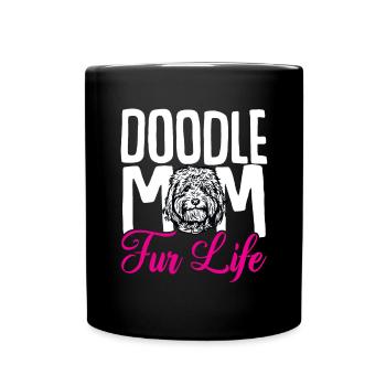 Goldendoodle Doodle Hund - Tasse einfarbig - Schwarz - Vorne
