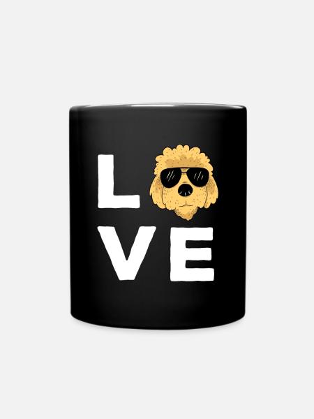 Goldendoodle Doodle Hund - Tasse einfarbig - Schwarz