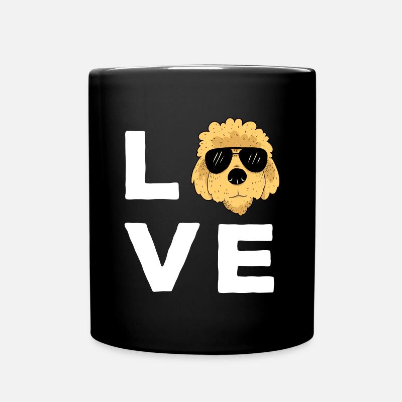 Goldendoodle Doodle Hund - Tasse einfarbig - Schwarz