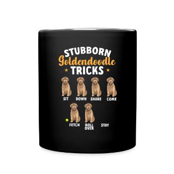 Goldendoodle Doodle Hund - Tasse einfarbig - Schwarz - Vorne