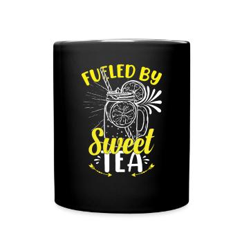 Alimenté par le thé sucré - Mug uni - noir - Devant