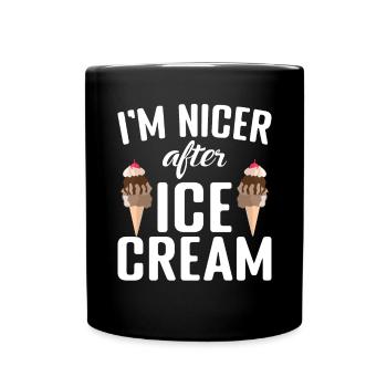 Cadeaux pour amateurs de crème glacée - Mug uni - noir - Devant