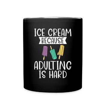 Cadeaux pour amateurs de crème glacée - Mug uni - noir - Devant