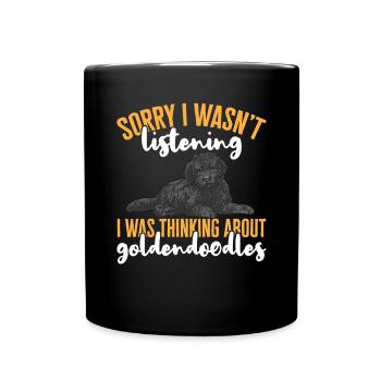 Chien Doodle Black Goldendoodle - Mug uni - noir - Devant