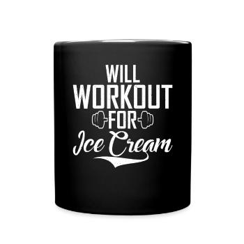 Eiscreme-Liebhaber Geschenke - Tasse einfarbig - Schwarz - Vorne