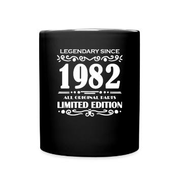 1982 - Born 1982 - Year of construction 1982 - Full Colour Mug - black - Front