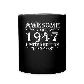 1947 - Jahrgang 1947 - Fantastisch seit 1947 - Tasse einfarbig - Schwarz - Vorne