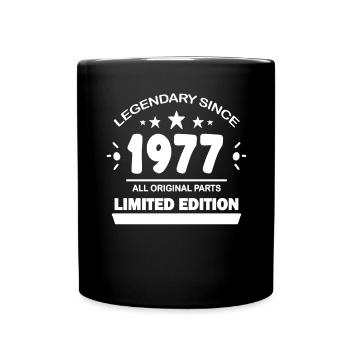 1977 - Né 1977 - Année de construction 1977 - Mug uni - noir - Devant