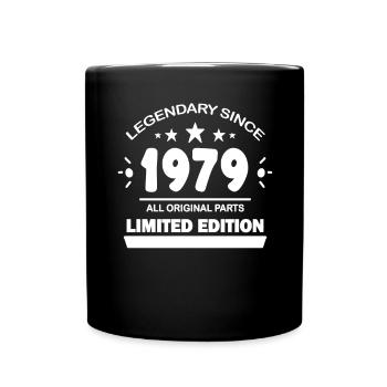 1979 - Jahrgang 1979 - Baujahr 1979 - Tasse einfarbig - Schwarz - Vorne