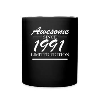 1991 - Jahrgang 1991 - Fantastisch seit 1991 - Tasse einfarbig - Schwarz - Vorne