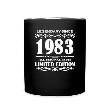 1983 - Born 1983 - Year of construction 1983 - Full Colour Mug - black - Front