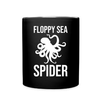 Drôle d’araignée de mer Octopus Floppy - Mug uni - noir - Devant