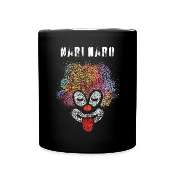 Nari Naro Karneval Clown Fasnacht 5. Jahreszeit - Tasse einfarbig - Schwarz - Vorne