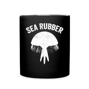 Drôle de méduse Caoutchouc de mer - Mug uni - noir - Devant