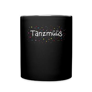 Kölner Karneval Fasching Konfetti Tanzmaus Köln - Tasse einfarbig - Schwarz - Vorne