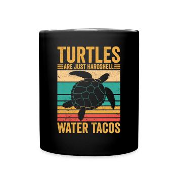 Les tortues drôles ne sont que de l’eau à carapace dure-T - Mug uni - noir - Devant