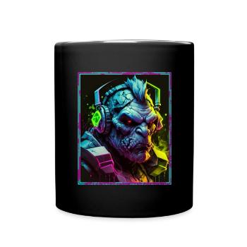 Orc Polygon Headset Headphones Gamer Geometrisch - Tasse einfarbig - Schwarz - Vorne