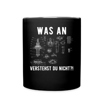 Maschinenbauer Maschinenbau Ingenieur - Tasse einfarbig - Schwarz - Vorne