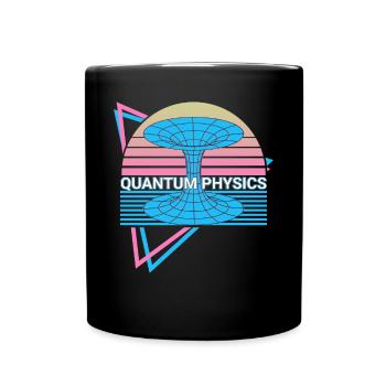 Quantenphysik Retro - Tasse einfarbig - Schwarz - Vorne