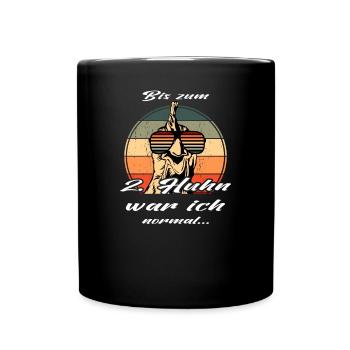 Retro Sonnenbrille Huhn Bis zum Zweiten Huhn - Tasse einfarbig - Schwarz - Vorne