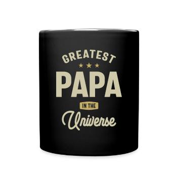 Greatest Papa in The Universe - Dad Grandpa - Full Colour Mug - black - Front