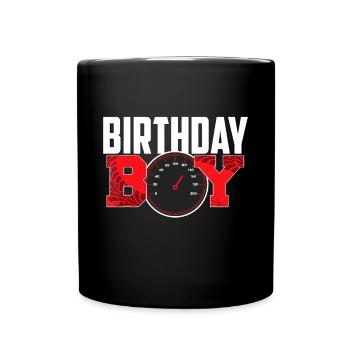 Anniversaire Garçon Race Car Racing Car Pilote Anniversaire p - Mug uni - noir - Devant