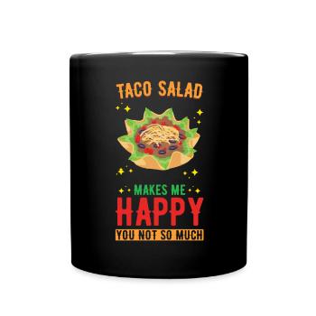 Salade de tacos - Mug uni - noir - Devant