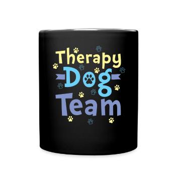 Therapiehunde Team - Tasse einfarbig - Schwarz - Vorne