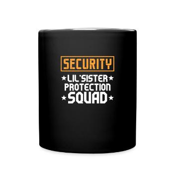 Schwester - Tasse einfarbig - Schwarz - Vorne