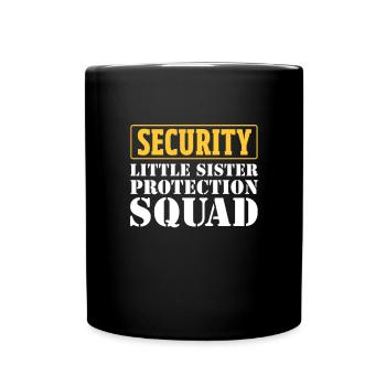Schwester - Tasse einfarbig - Schwarz - Vorne