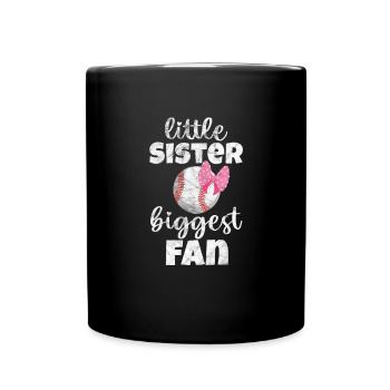 Baseball Sister Brother Siblings Gift - Full Colour Mug - black - Front
